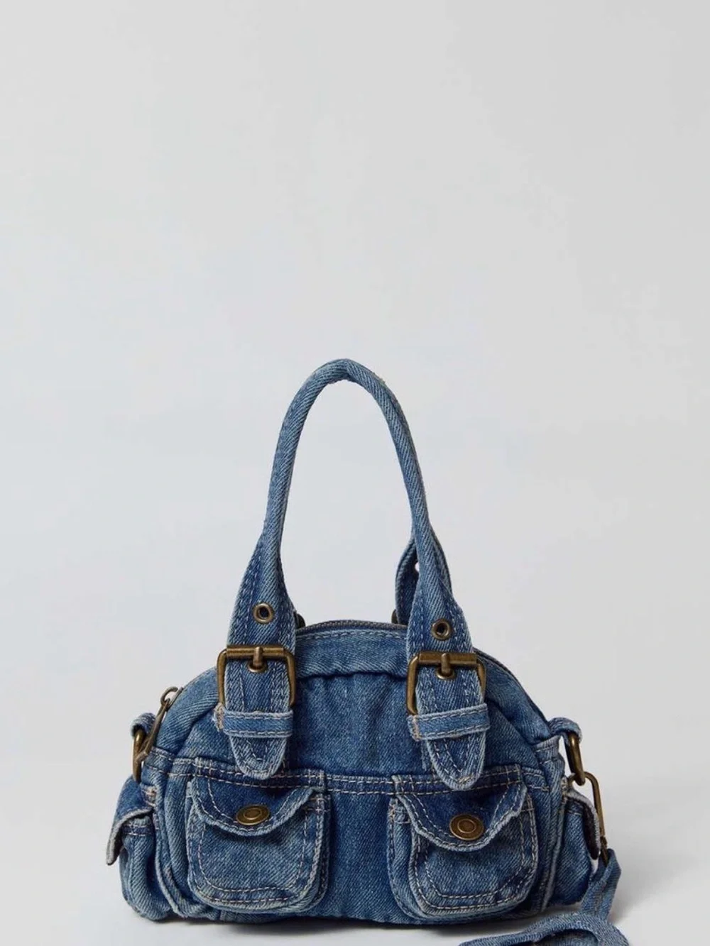 BDG Mini Denim Duffle Crossbody Bag